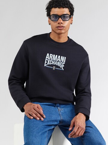 ARMANI EXCHANGE Tréning póló - kék: elől