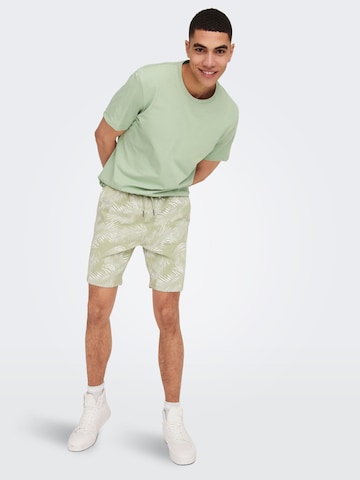 Only & Sons Regular Shorts 'Perry' in Grün