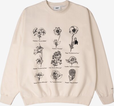 Obey Sweatshirt in beige / schwarz, Produktansicht