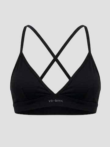 YO-GAYA Triangel Sport bh 'Studio Triangle Bra' in Zwart: voorkant