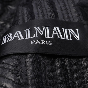 Balmain Lederjacke M-L in Schwarz