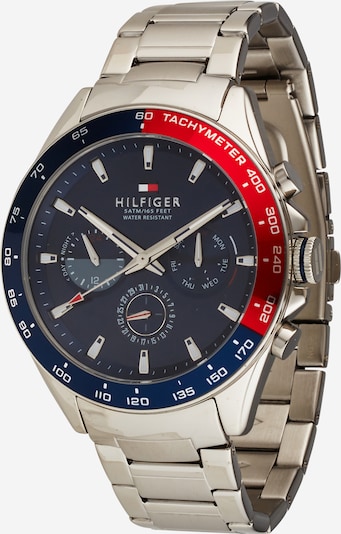 TOMMY HILFIGER Analog watch in marine blue / Red / Black / Silver, Item view