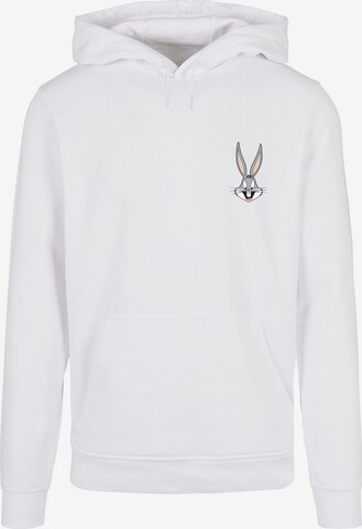 Sweat-shirt 'Looney Tunes Bugs Bunny Breast Print' F4NT4STIC en blanc : devant