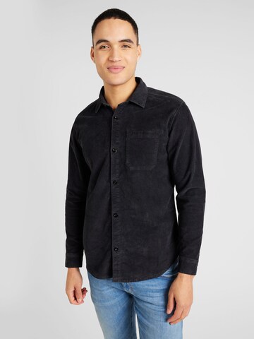 QS Regular fit Button Up Shirt in Grey: front