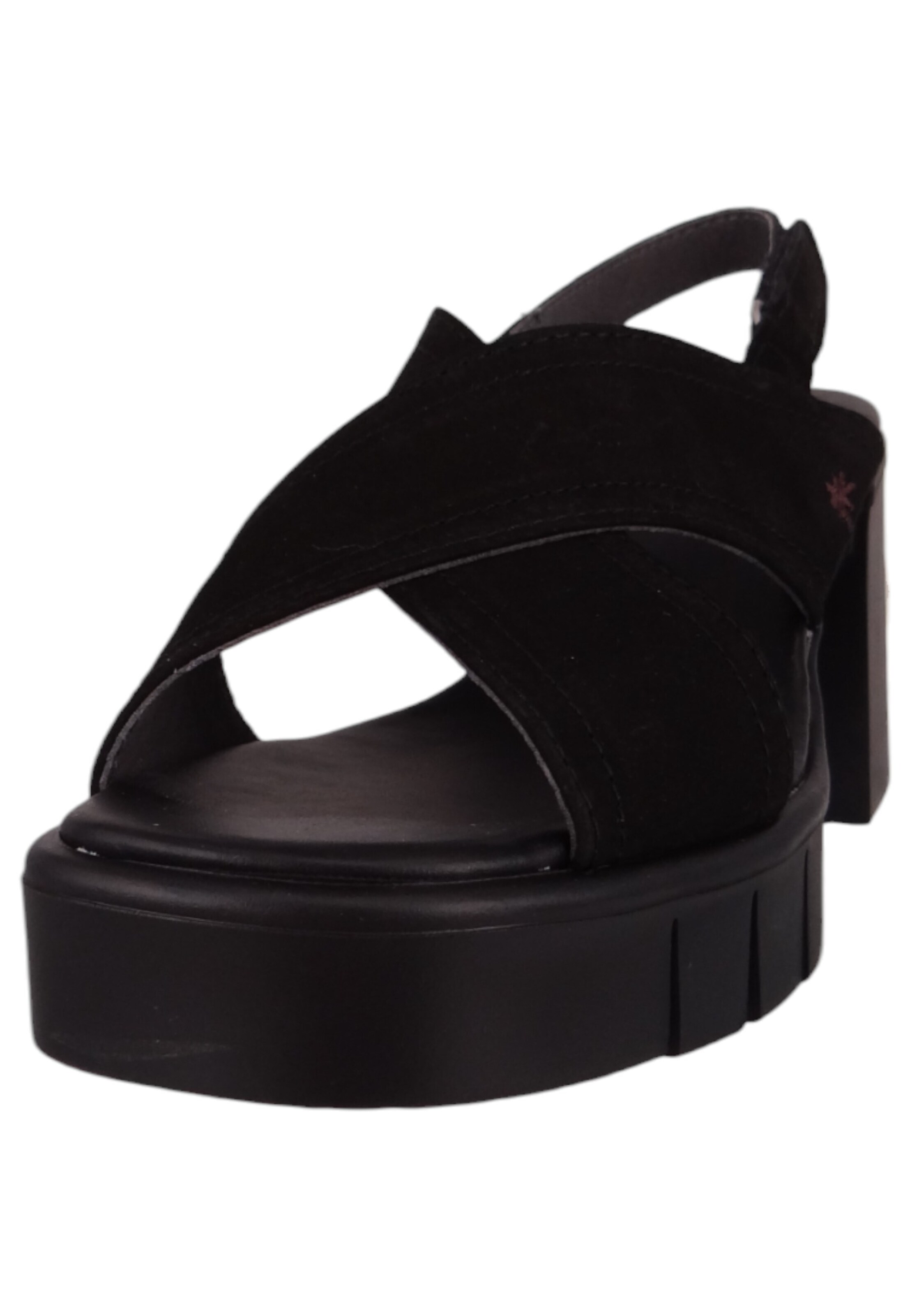 Sandales à lanières ART en noir : devant