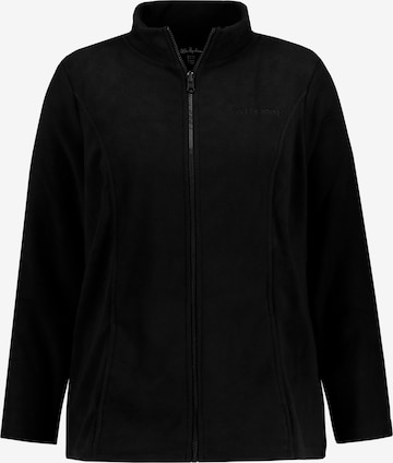 Ulla Popken Fleece Jacket in Black: front