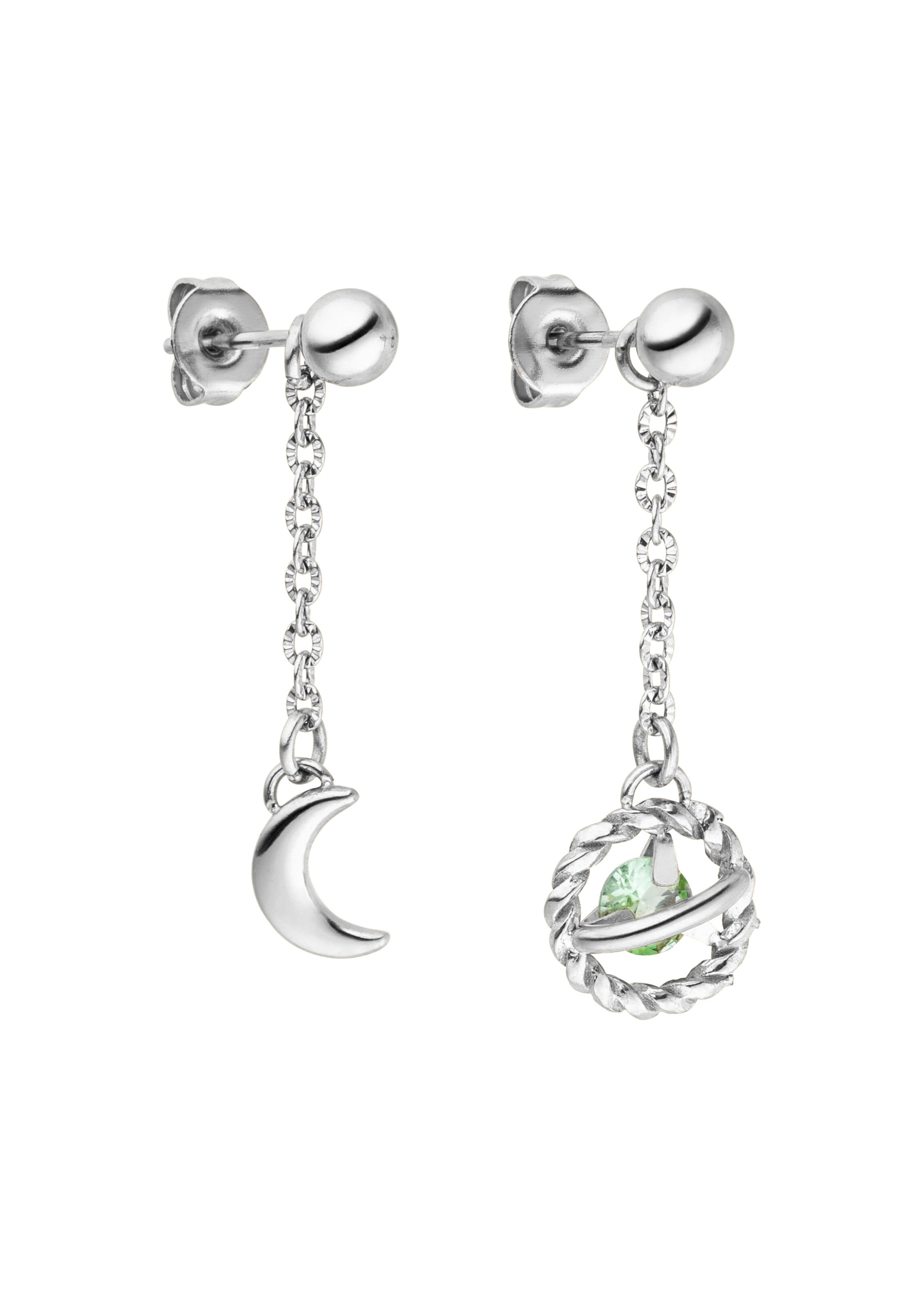 PURELEI Oorbellen 'Universe' in de kleur Mintgroen / Zilver, Productweergave