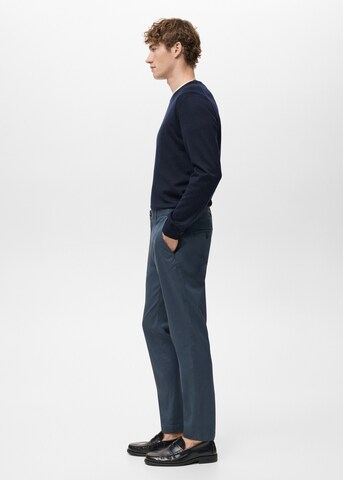 MANGO MAN Slim fit Pants 'Prato' in Blue