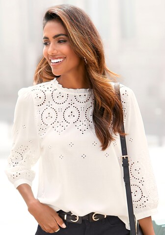 LASCANA Blouse in White: front