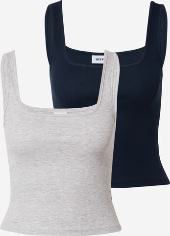 WEEKDAY Top in Blauw: voorkant