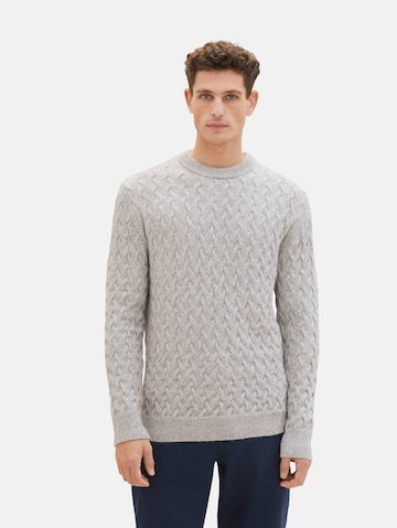 Pull-over TOM TAILOR en gris : devant