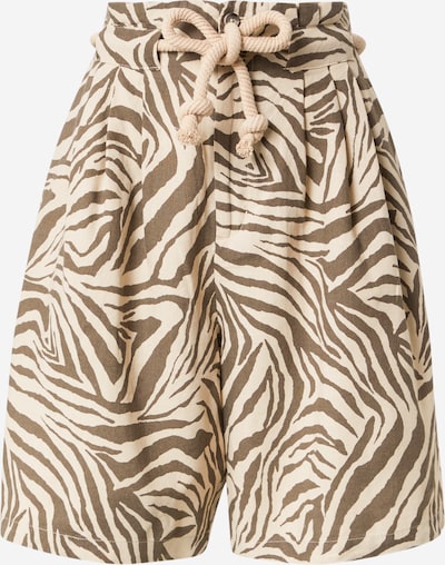 Pantaloni con pieghe Copenhagen Muse di colore marrone / cappuccino, Visualizzazione prodotti