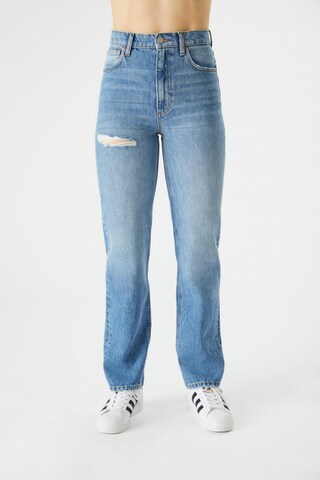PIECES Wide Leg Jeans 'ELANI' i blå: forside