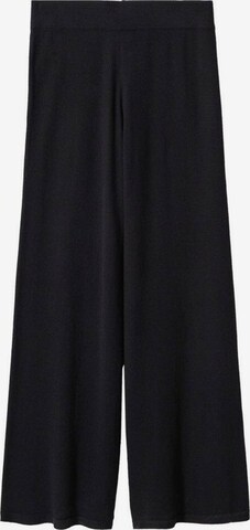 MANGO Wide leg Broek 'Vieira' in Zwart: voorkant