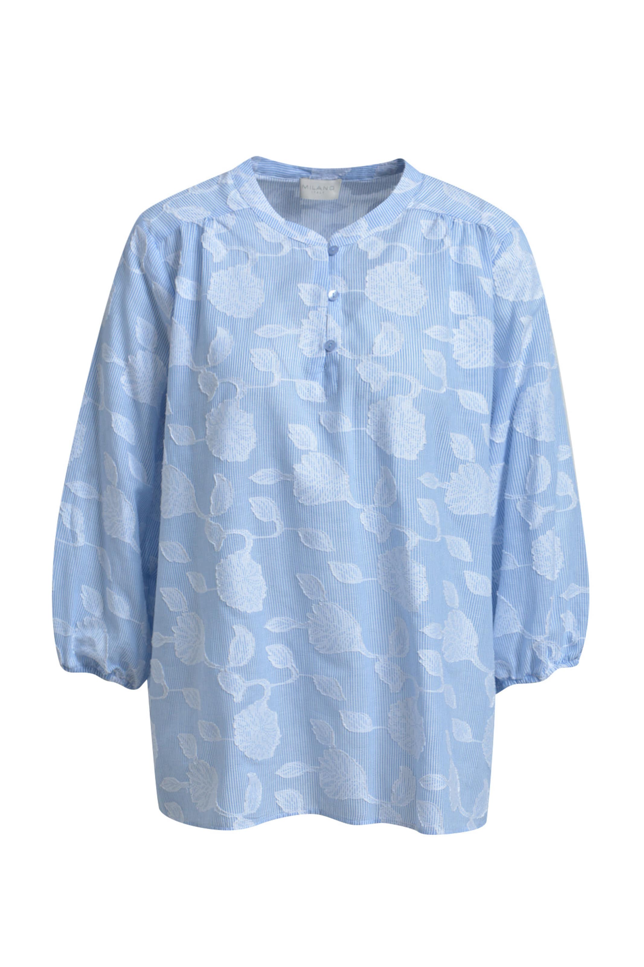 Milano Italy Blouse in Blue: front