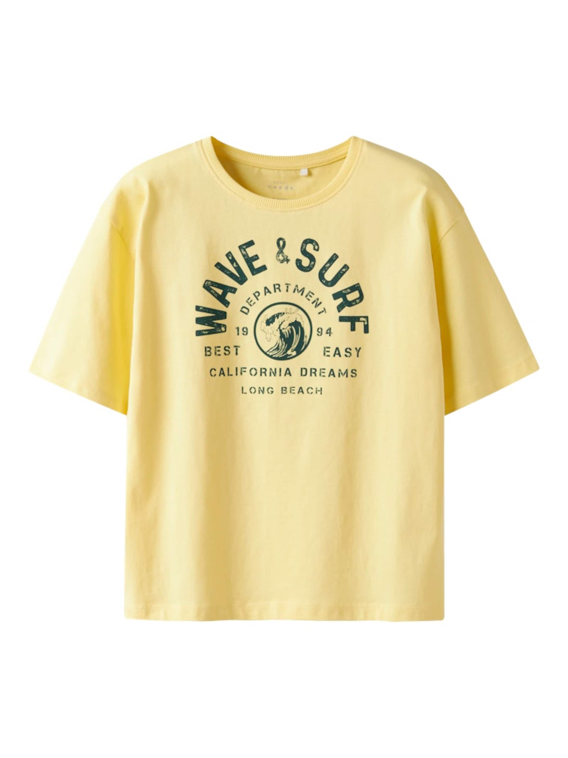 NAME IT Μπλουζάκι 'NKMVICTOR' σε κίτρινο: μπροστά