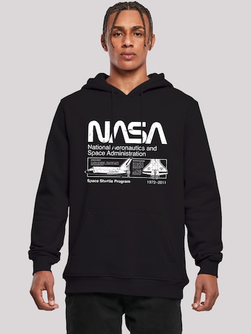 F4NT4STIC Sweatshirt 'Nasa Classic Space Shuttle' in Zwart: voorkant