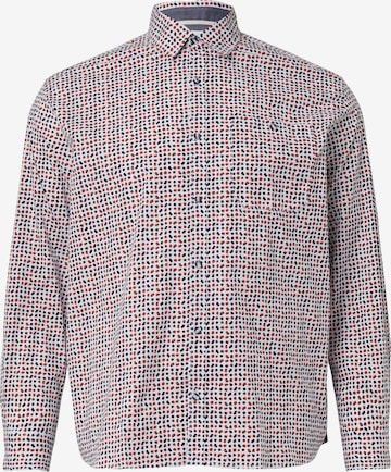 s.Oliver Men Big Sizes Button Up Shirt in White: front