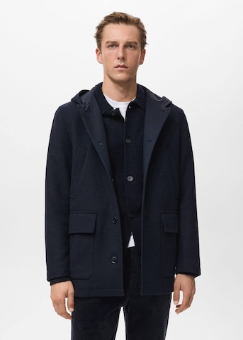 MANGO MAN Between-Seasons Coat 'Sancho' in Blue: front