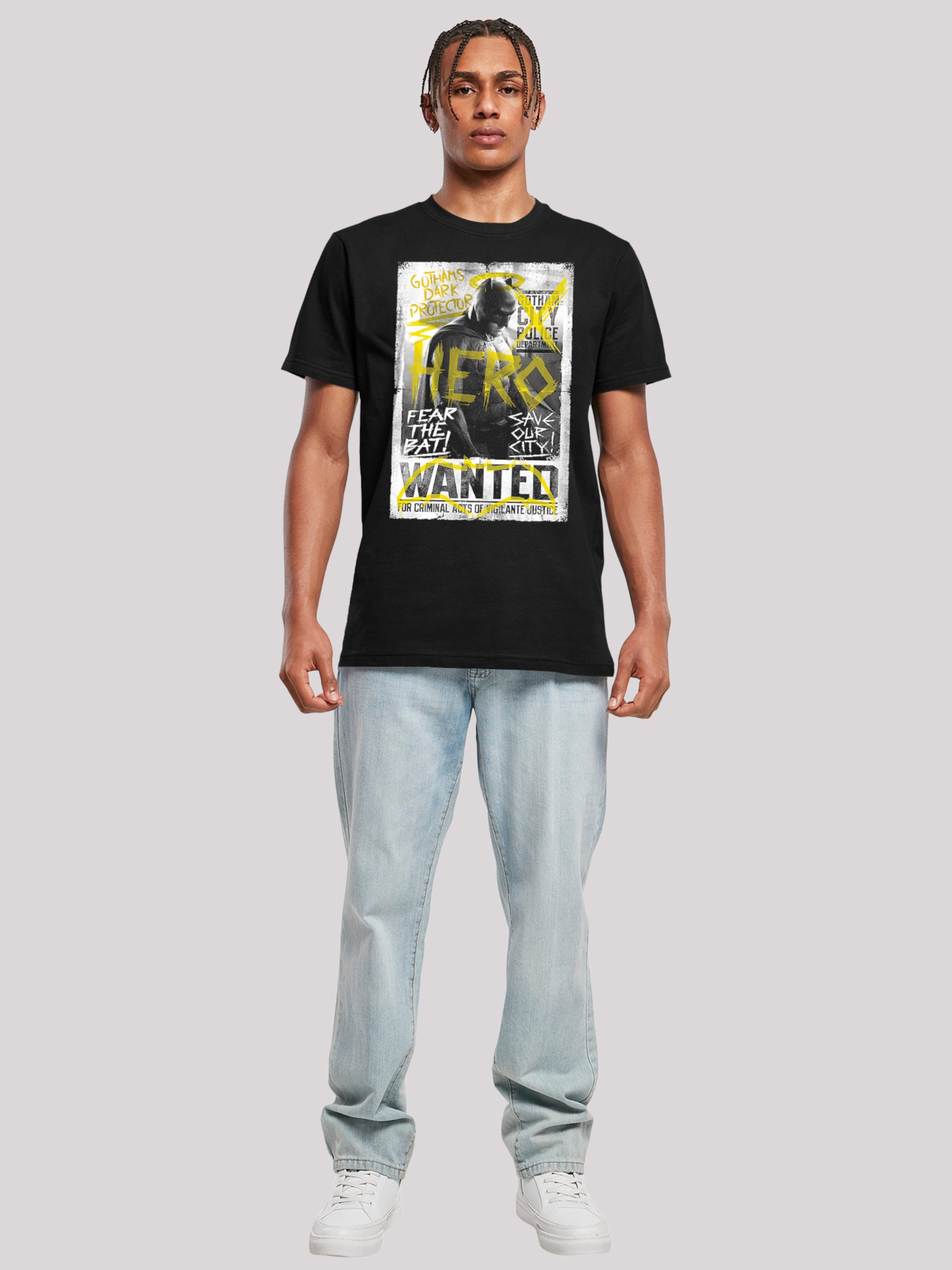 F4NT4STIC T-Shirt \'DC Comics Batman vs Superman Wanted Poster\' in Schwarz |  ABOUT YOU