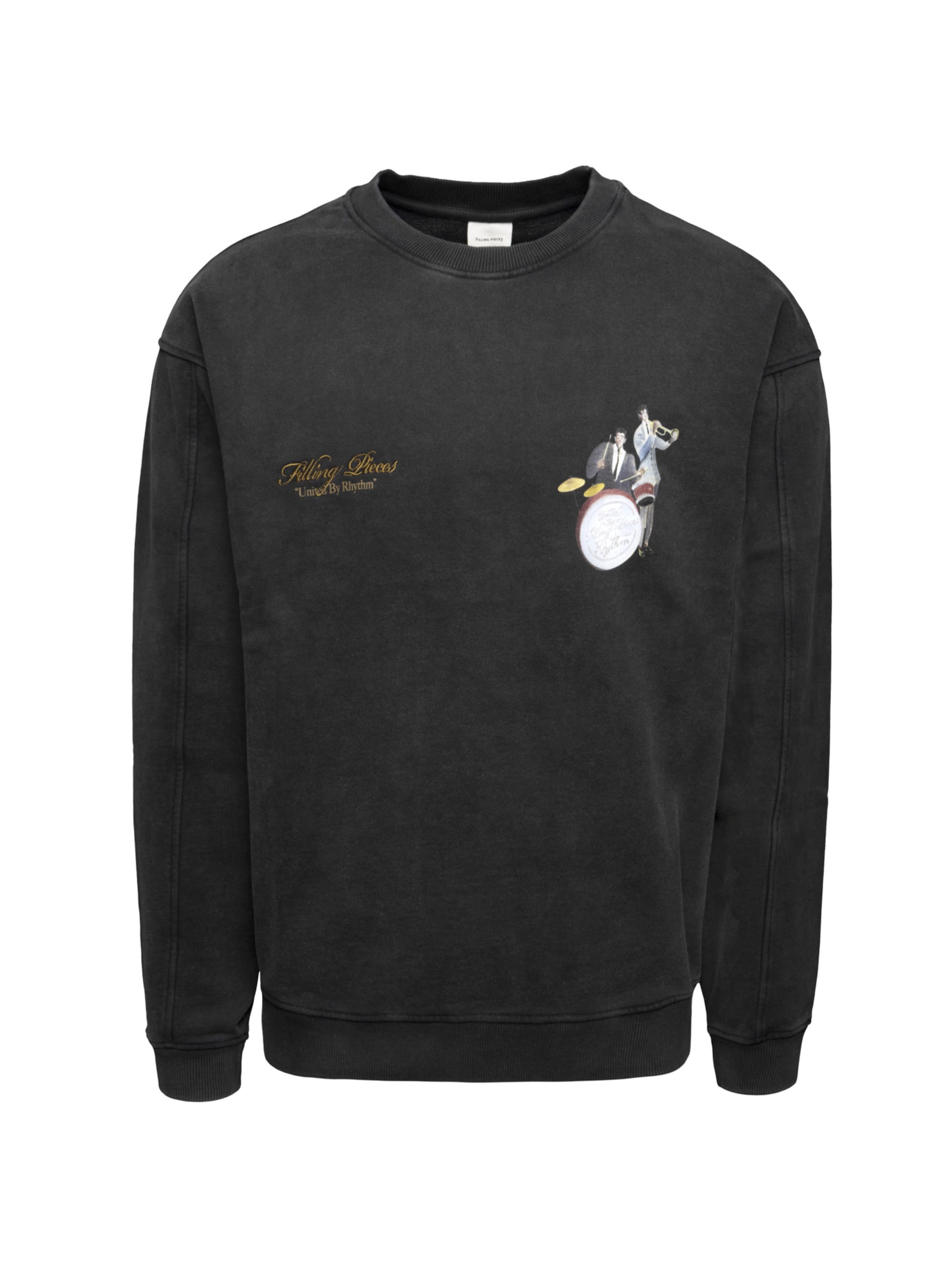 Filling Pieces Sweatshirt 'Band Vintage' in Black: front