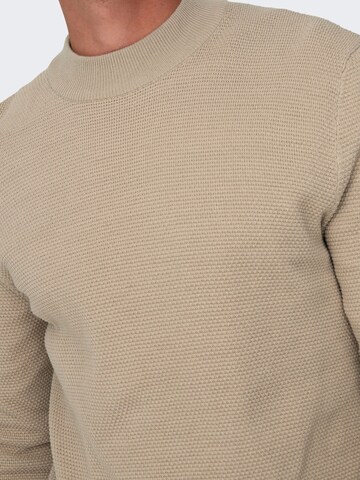 Pull-over 'PANTER' Only & Sons en beige