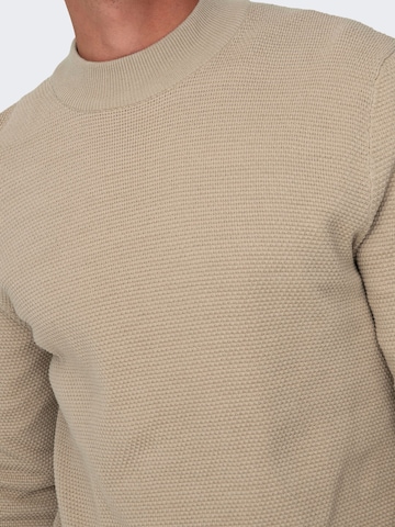 Pullover 'PANTER' di Only & Sons in beige