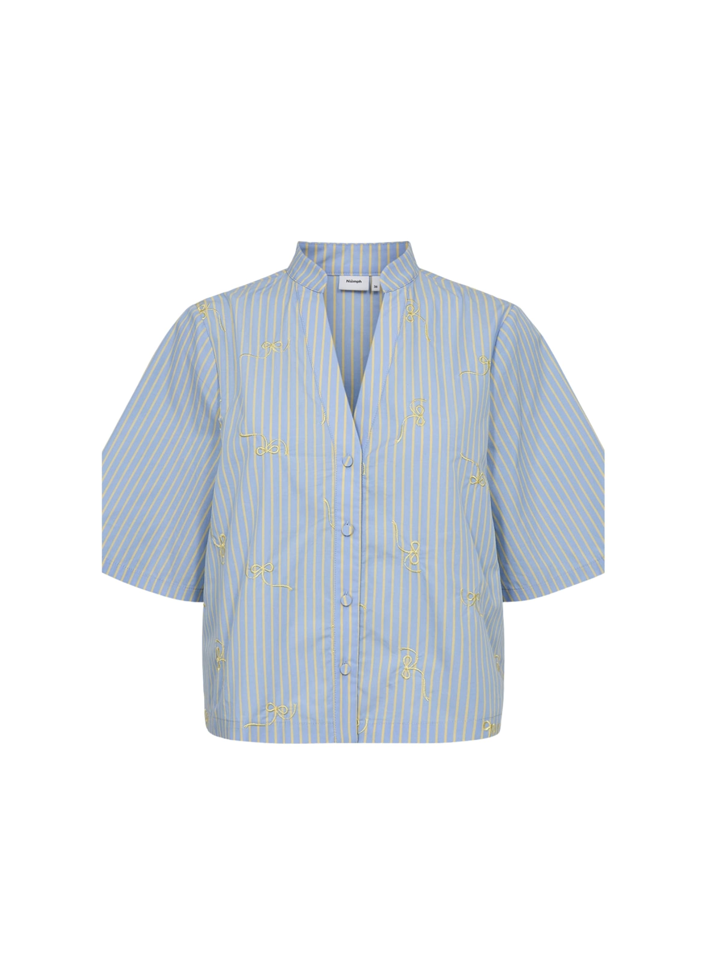 NÜMPH Blouse 'Numelanie' in Blauw: voorkant