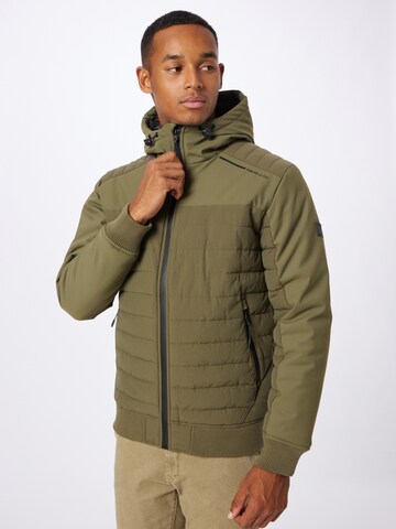INDICODE JEANS Between-season jacket 'Tino' in Green: front