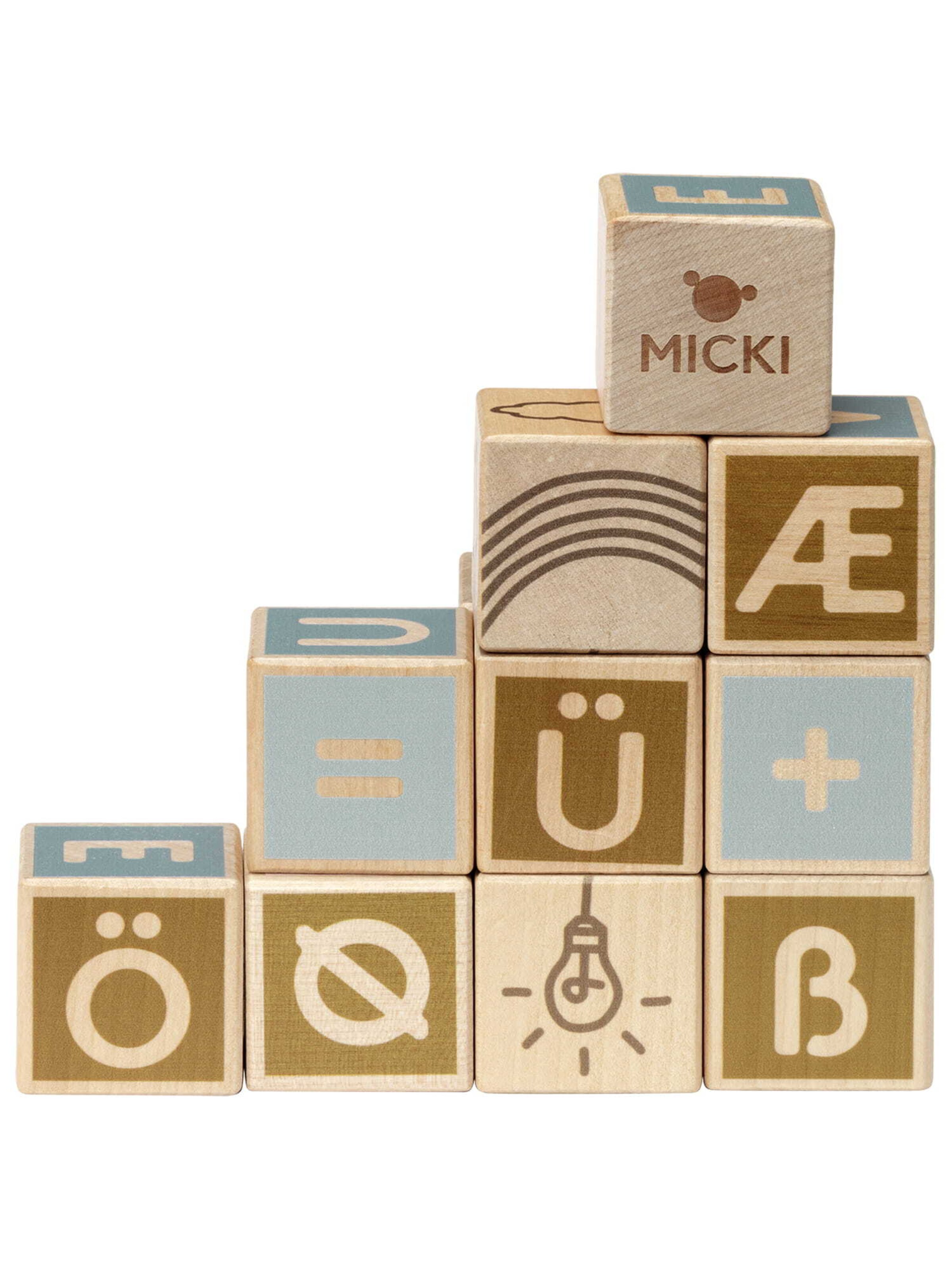 Micki Holzbausteine in Mischfarben