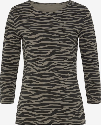 Marškinėliai iš LASCANA, spalva – rusvai žalia / juoda, Prekių apžvalga