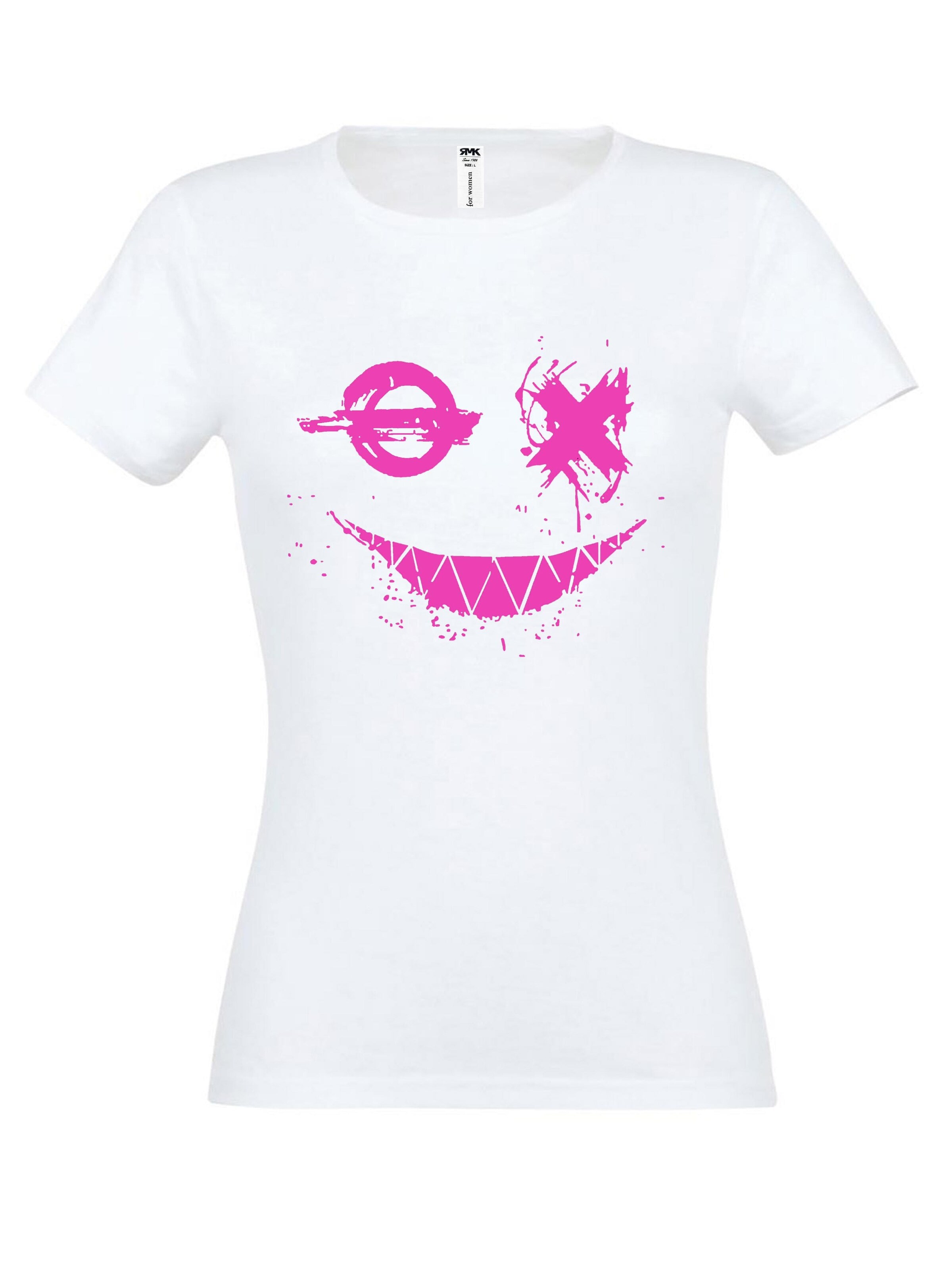 RMK Shirt 'Smily Smiley'‌‌‌‌‌‌‌‌ in Weiß: Vorderseite