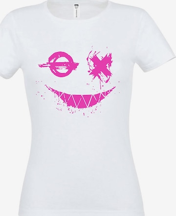 RMK Shirt 'Smily Smiley' in Weiß: Vorderseite