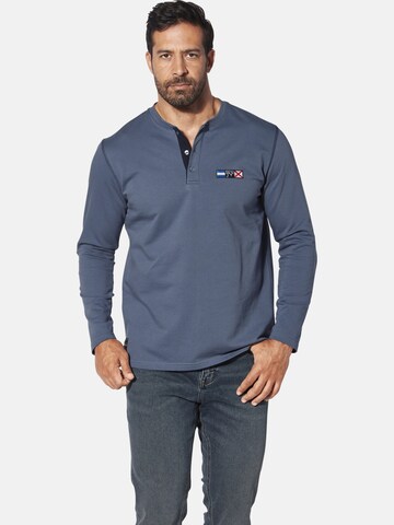 Jan Vanderstorm Sweatshirt ' Jornsen ' in Blauw: voorkant