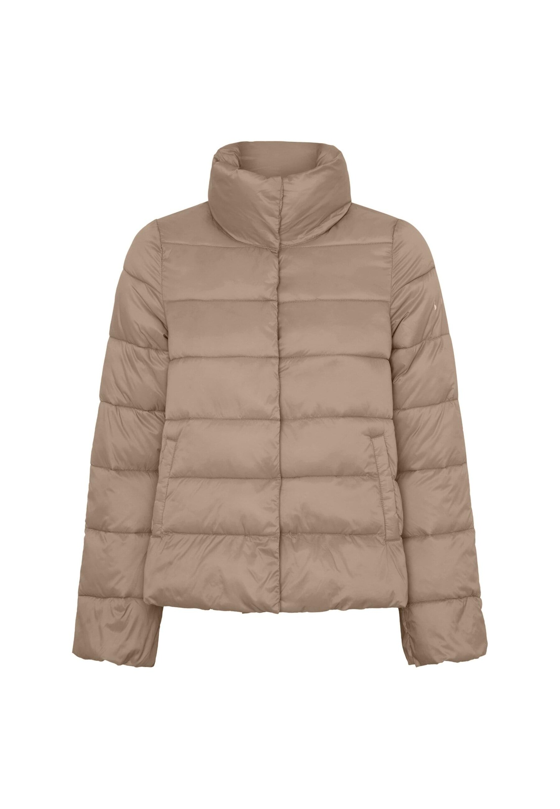 Born Living Yoga Between-season jacket in Brown: front