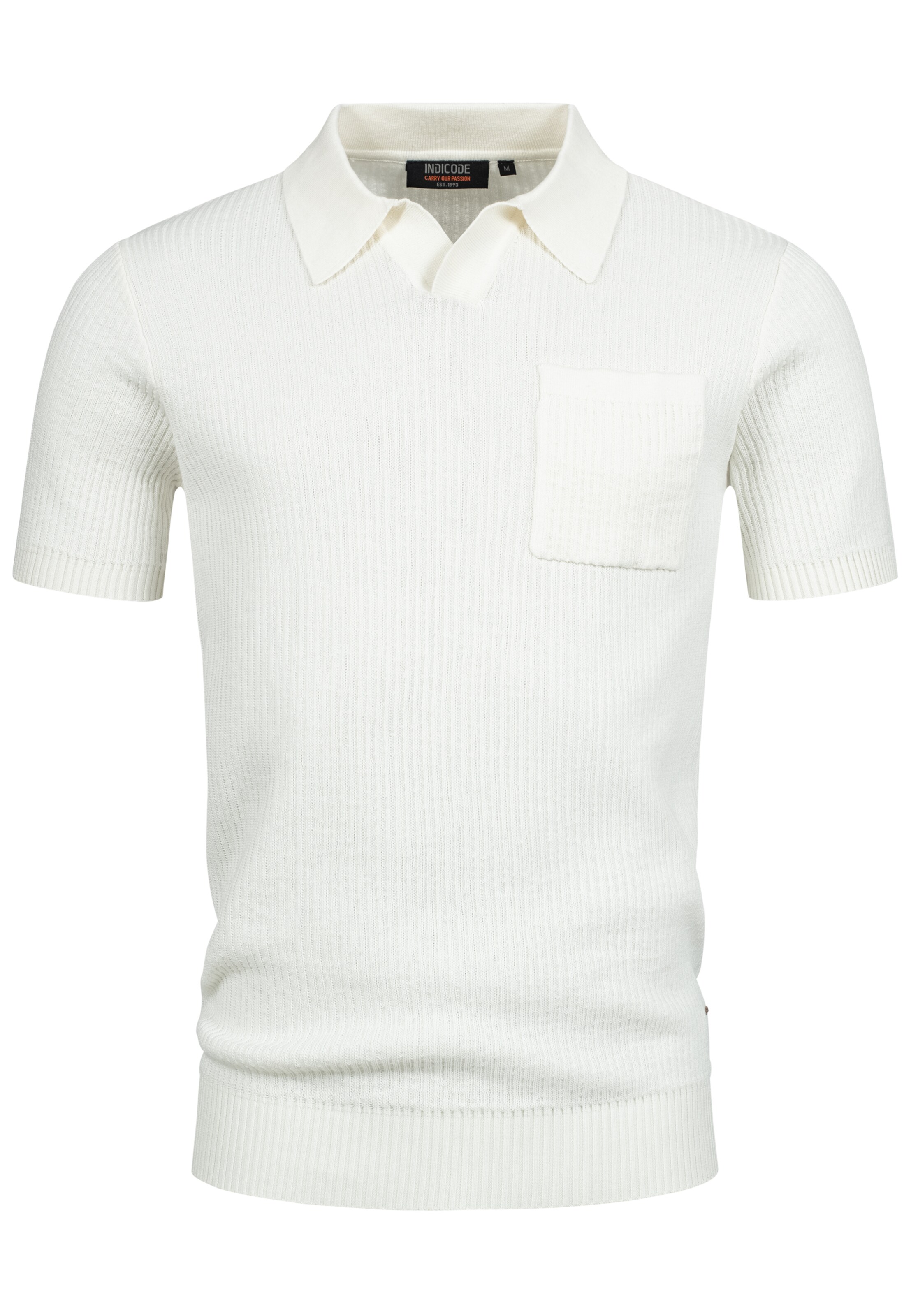 INDICODE JEANS Trui 'Harlo' in Wit: voorkant