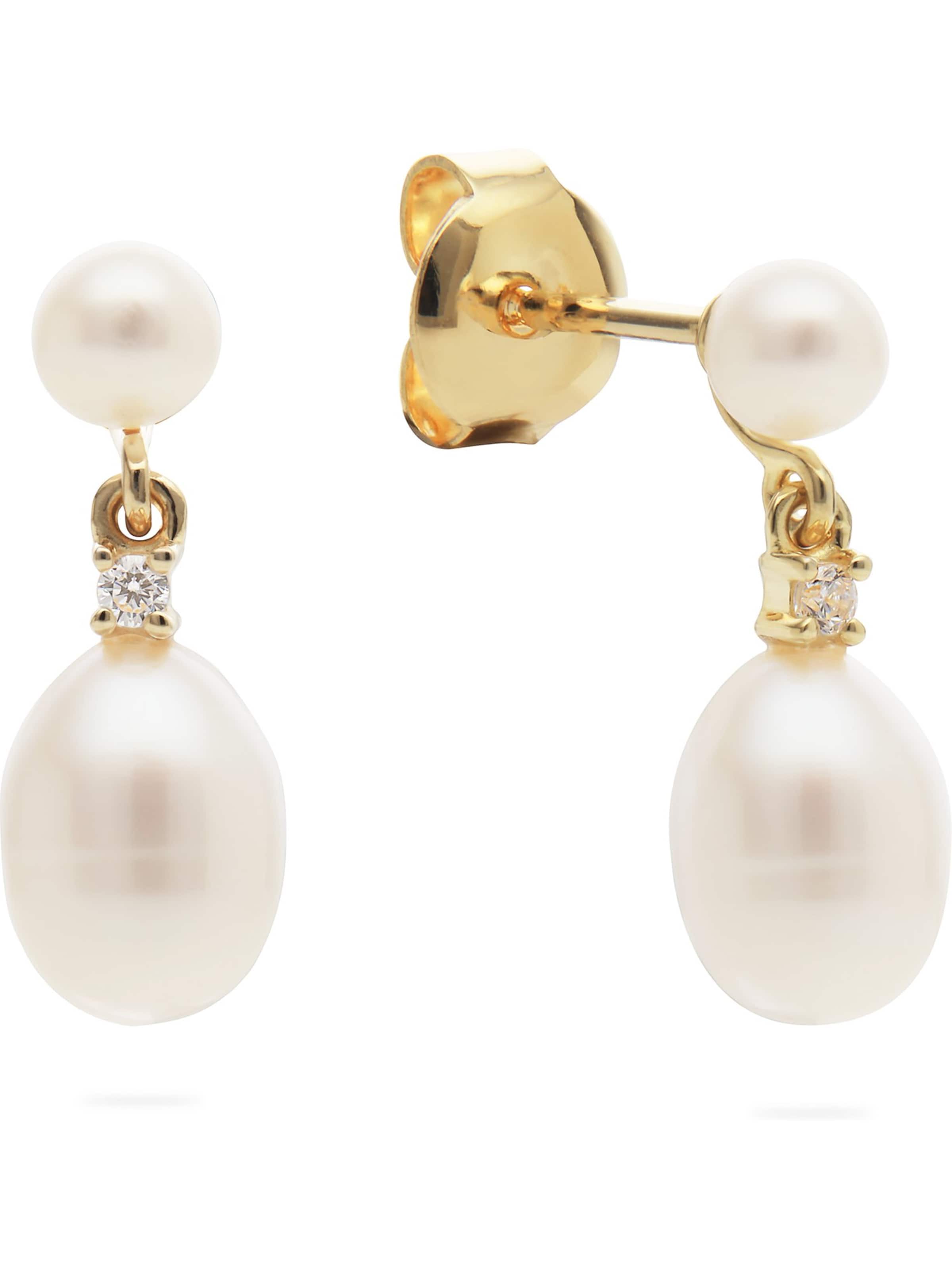 CHRIST Ohrringe in Gelb: Vorderseite