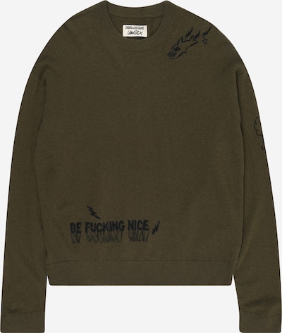 Zadig & Voltaire Sweter w kolorze khaki / czarnym, Podgląd produktu