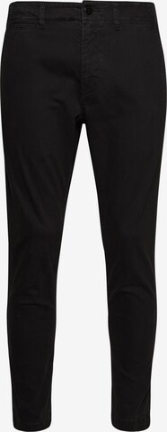 Coupe slim Pantalon chino Superdry en noir : devant