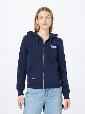 Superdry Sweatjacke 'Rainbow' in Blau: predná strana