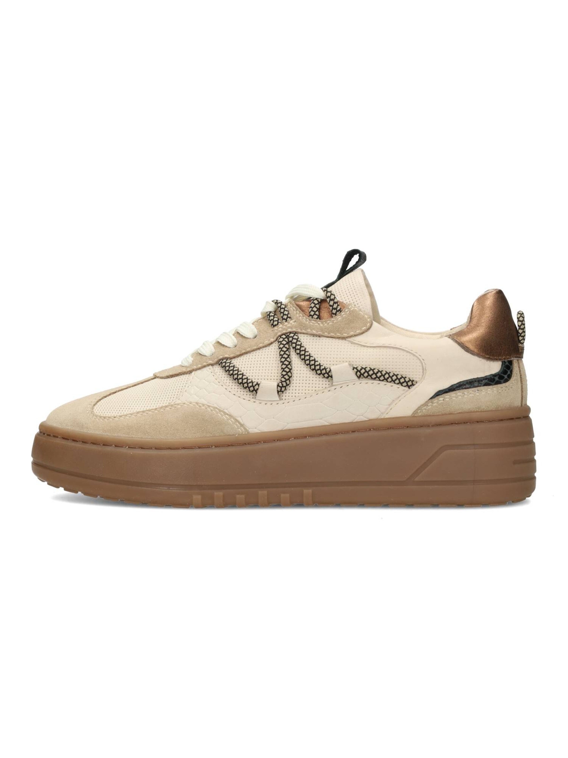 PS Poelman Sneakers laag in Beige: voorkant