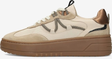 PS Poelman Sneakers laag in Beige: voorkant