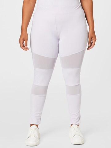 Urban Classics Skinny Leggins 'Tech Mech' in Lila: predná strana