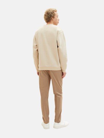 TOM TAILOR DENIM Regular Trousers with creases in Brown