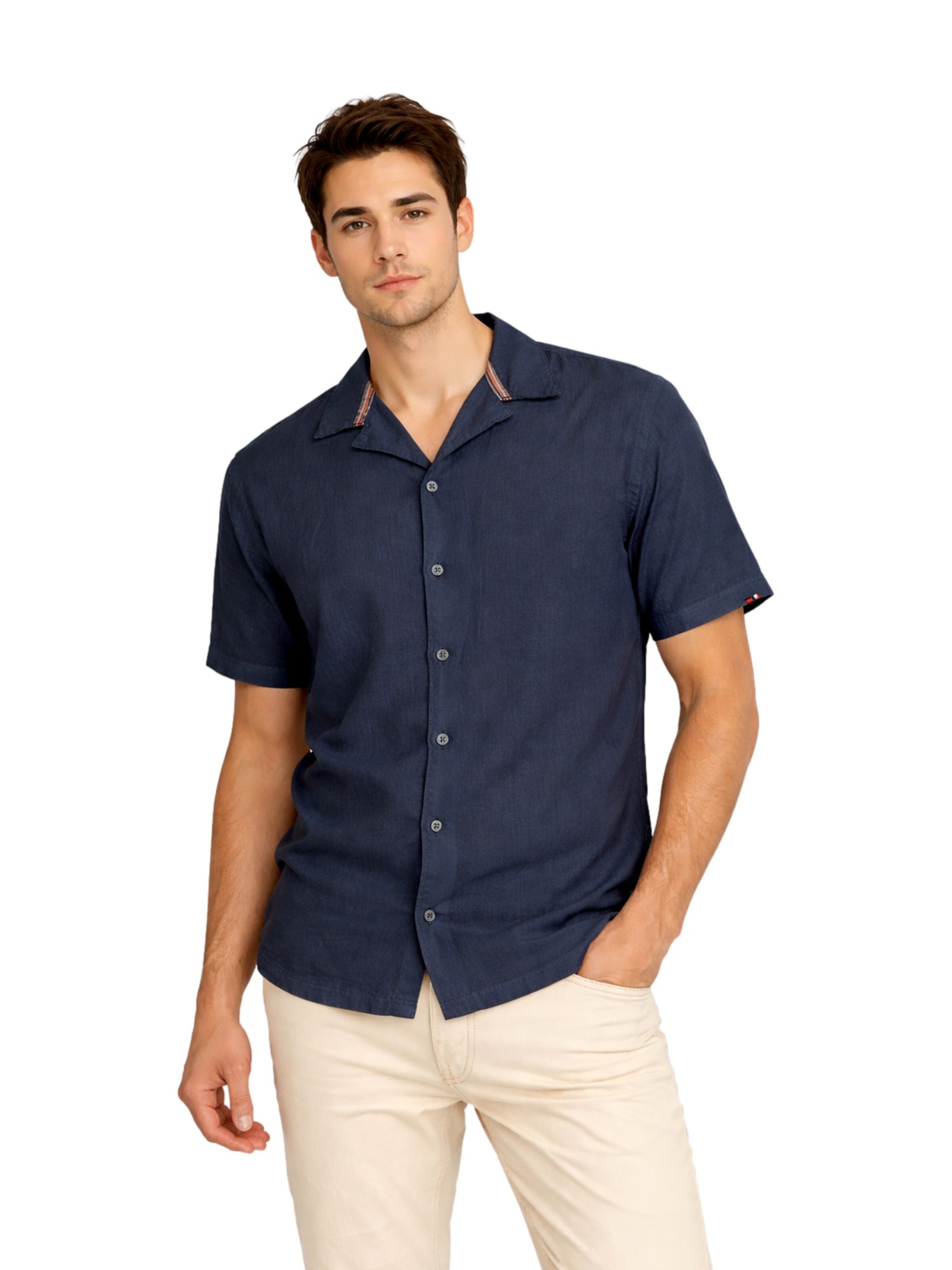 Coupe regular Chemise 'Mirolo' INDICODE en bleu : devant