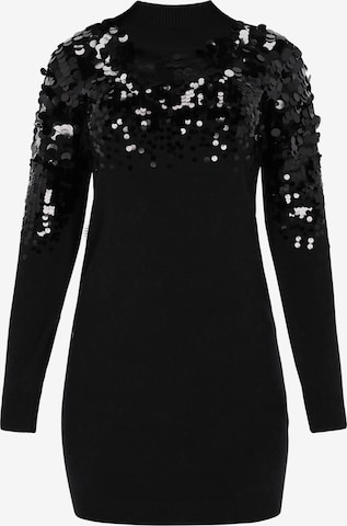 faina Knitted dress in Black: front