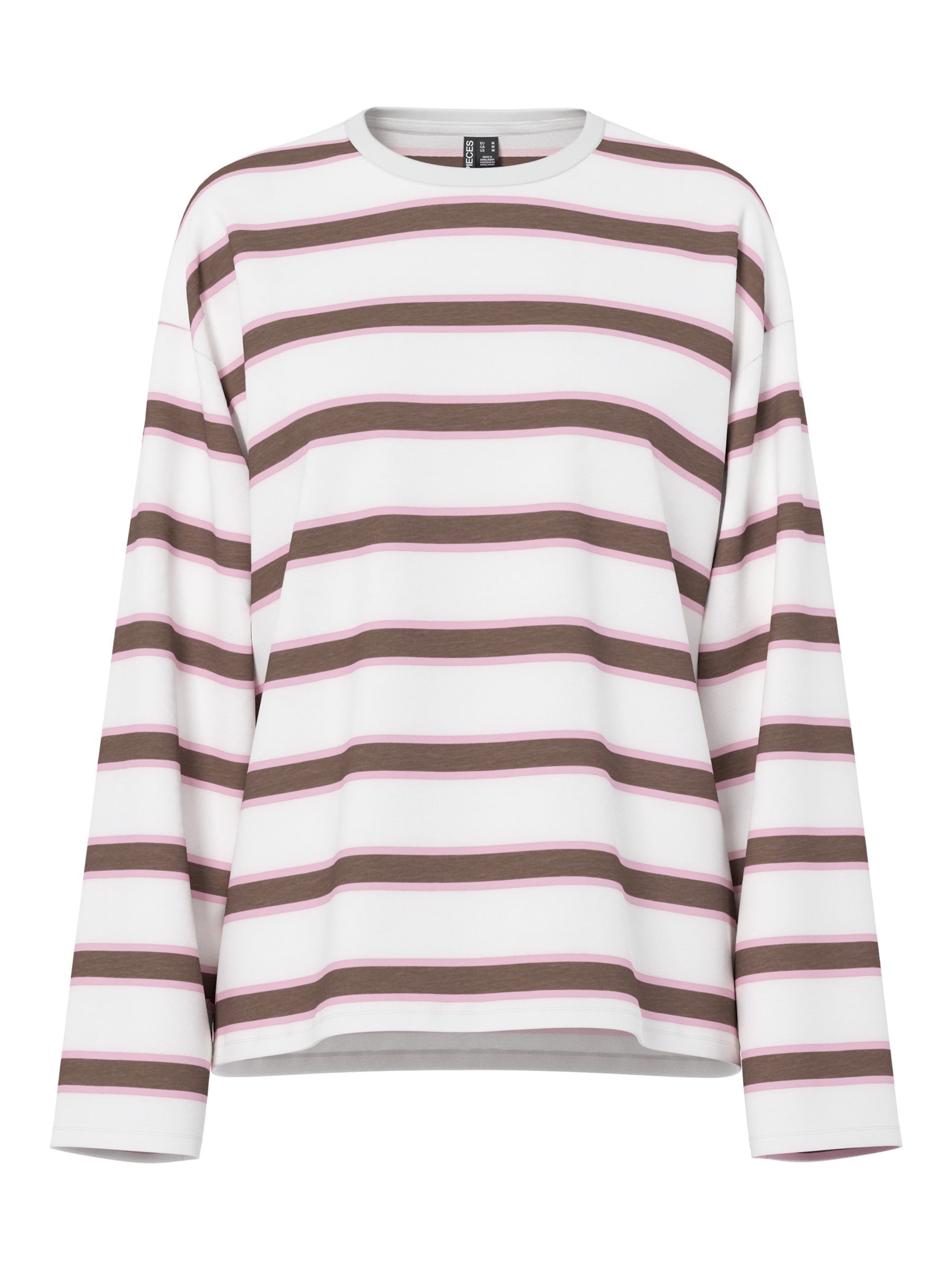 PIECES Shirt 'PCMila' in Brown / Rose / White, Item view