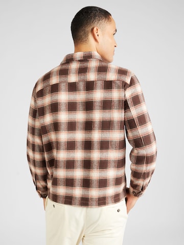 Pepe Jeans Regular fit Button Up Shirt 'CHAENDLER' in Brown