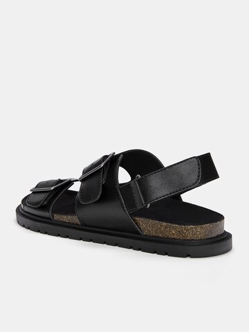 Sandales Pull&Bear en noir