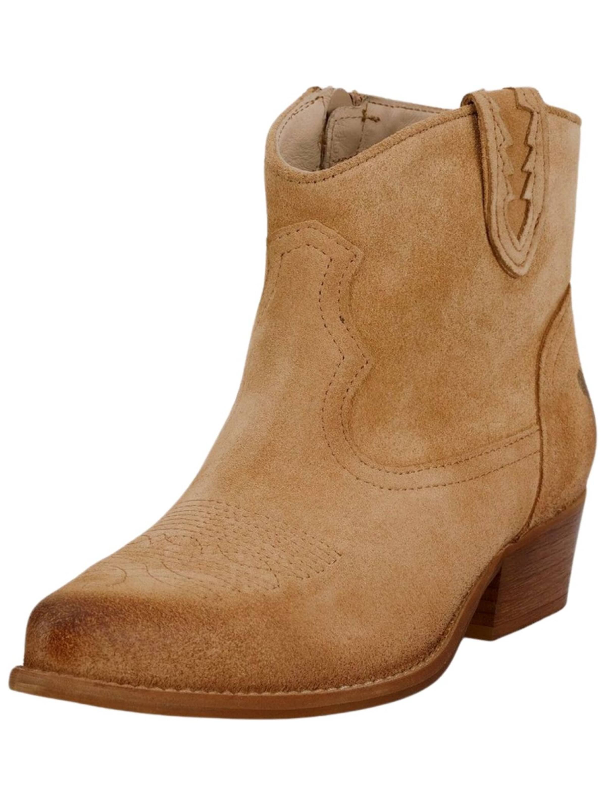 Felmini Wide Fit Booties 'Cooper' in Beige: front